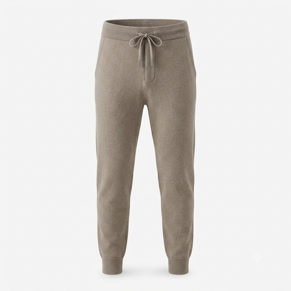 Ralph Lauren Purple Label Cashmere Wool Jogger Pants Taupe Beige Mens L Italy
